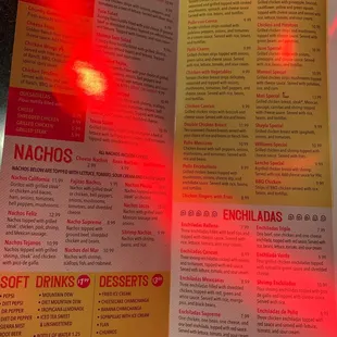 Menu, inside pages 1-2