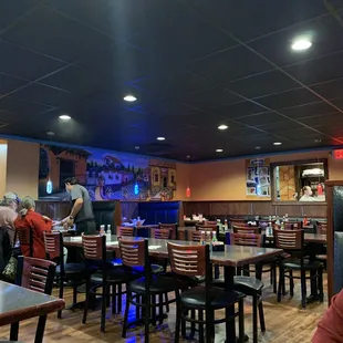 COVID-19 socially distanced dining room