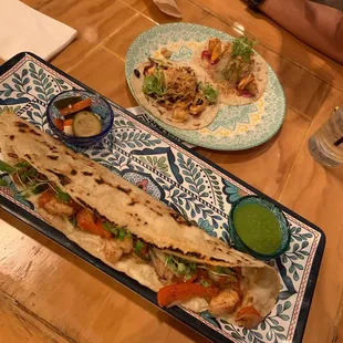 Baja Taco, lobster Langosta Taco, shrimp machete