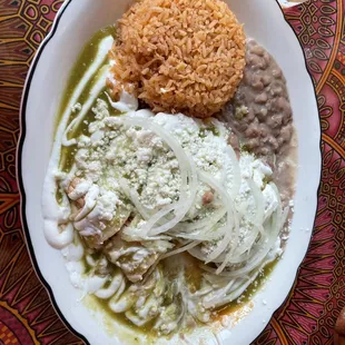 Green Enchiladas Platter
