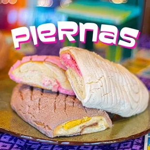 Imagine a concha with concha topping filling  Say hello to the piernas then, for all those concha fans 

 Available at both o