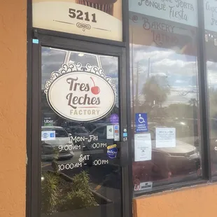 the front of the store