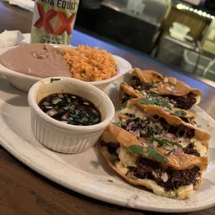 Birria Tacos  so good! I definitely suggest getting these tacos. Delish!