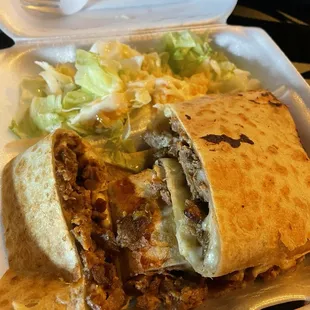 Beef fajita quesadilla (no side of rice &amp; beans)