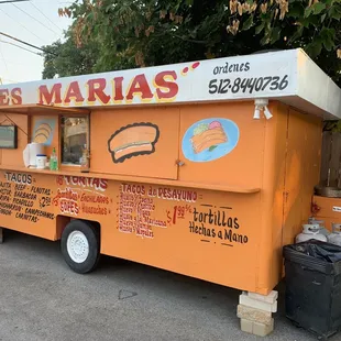 Front of the truck. North side of the Shell parking lot