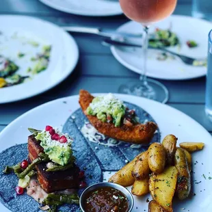 Pork belly and fish tacos super yummy!