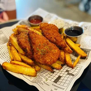 seafood, fish, food, fish and chips