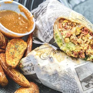 Chef Oso's Breakfast Burrito.