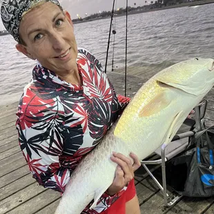 Nice Bull Red at the pier in Palacios