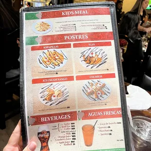 the menu