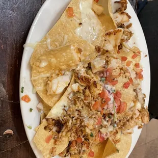 a plate of nachos