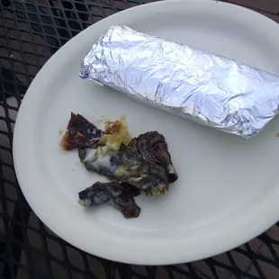 This mystery sludge was hiding under a chicken breast. No idea what it is.