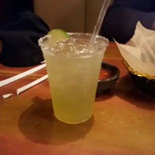 This is my lime Margherita for 5.99 on cinco de mayo lol.