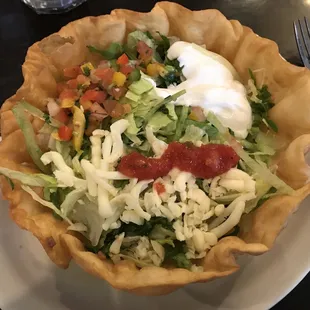unassuming ground beef taco salad