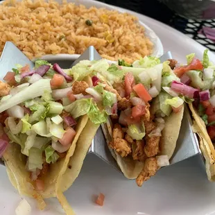 Lime chicken tacos