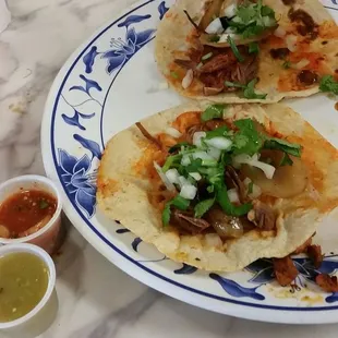 Tacos after embellishments from the salsa bar. Yum!