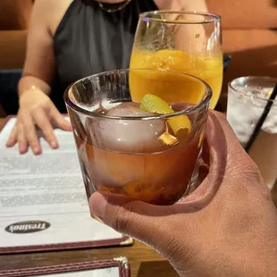 Old Fashioned and Mango Mimosa