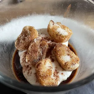 Chocolate panna cotta topped with espresso layer and lady fingers