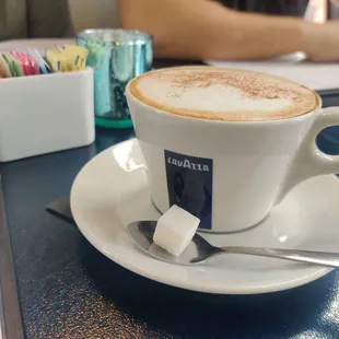 Cappuccino with brown sugar