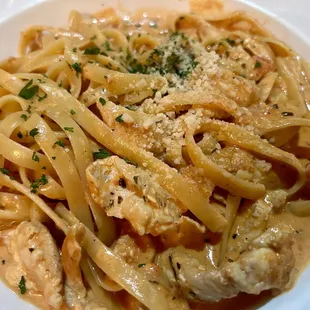 Pasta and rosa sauce