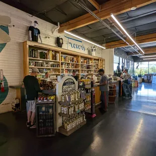 the inside of a liquor store