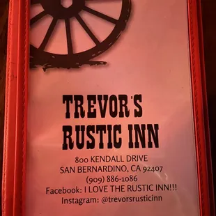 a sign for the restaurant