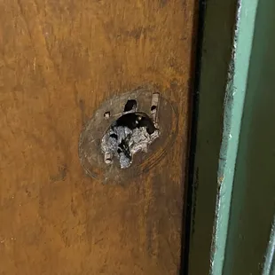 Yeah, the restroom needs a doorknob.