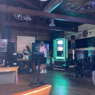 Singing his heart out!