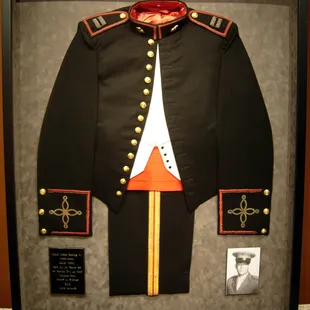 Dress Uniform Of        Daniel James Keating Jr. Major USMC Vietnam Tour Shadow box style framing