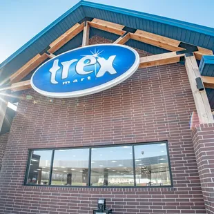 store front with sun flare
