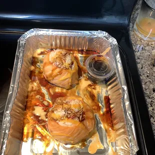 Baked salmon appetizer