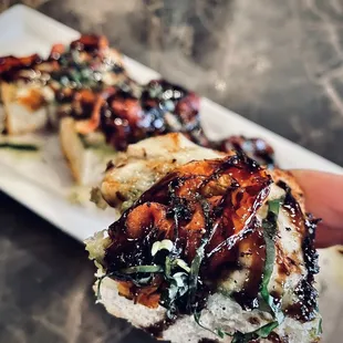 Traditional Bruschetta - close up.