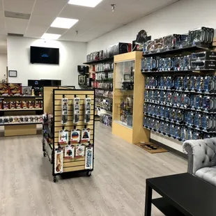 Inside the store.