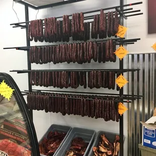 Smoked sausage made in-house