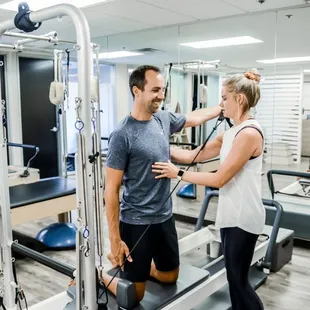 Pilates is a powerful, low-impact, safe for all ages and activity levels exercise system incorporated in our sessions.