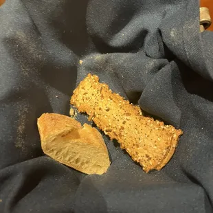 What's left of the delicious bread basket