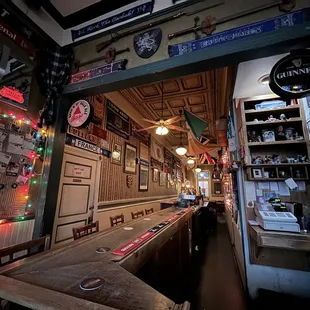 Down the bar at Trials Pub