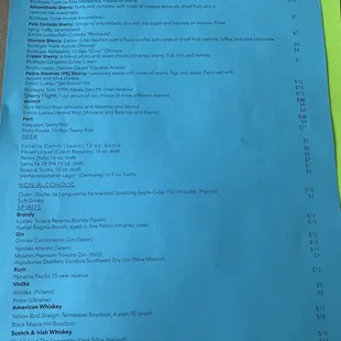 Drink menu 2