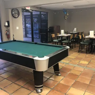 a pool table