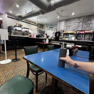 Inside dining area
