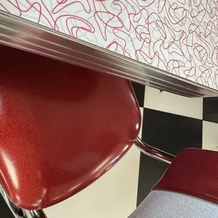 Retro vibe and decor.