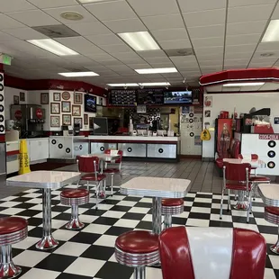 Inside on the day we visited.