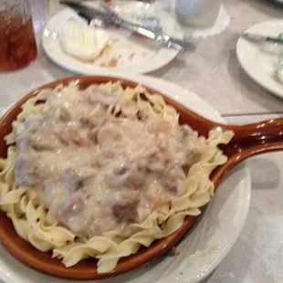 Beef stroganoff
