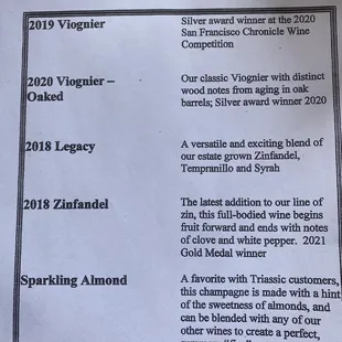 The flight description.