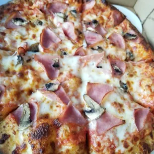 Ham &amp; mushrooms.