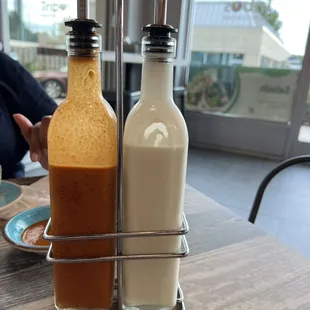 Extra hot sauce and garlic sauce!