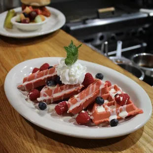 food, waffles