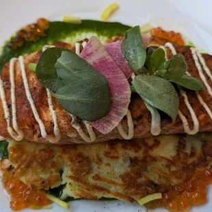 King Salmon, medium cooked