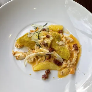 Seafood Crepe with crab, shrimp and crawfish