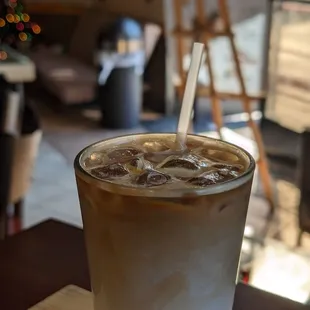 Custom Eggnog inspired iced latte